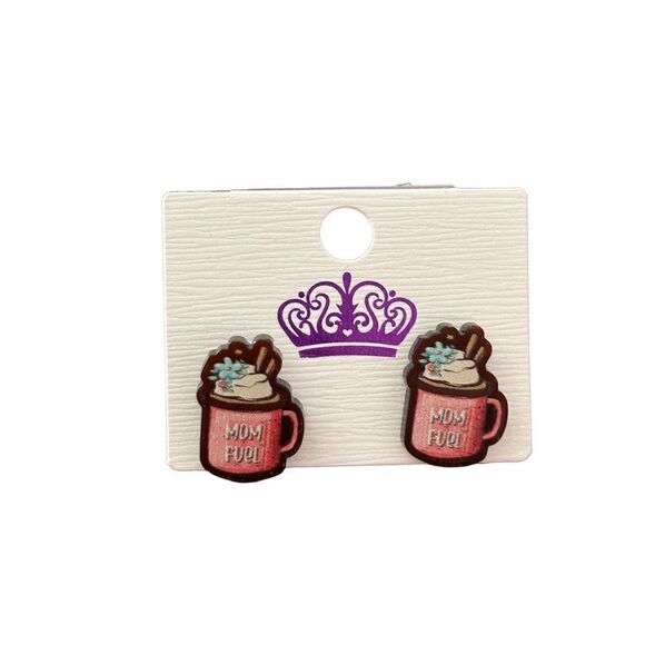 ‎Mom fuel stud Earring - Picture 1 of 1